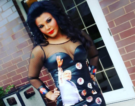Rakhi Sawant booked for wearing dress with Modi's pictures